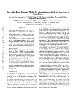 Leveraging Large Language Models for enhanced personalised user
  experience in Smart Homes