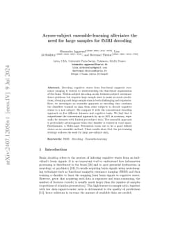 Across-subject ensemble-learning alleviates the need for large samples
  for fMRI decoding