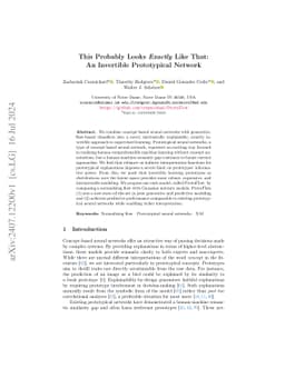 This Probably Looks Exactly Like That: An Invertible Prototypical
  Network