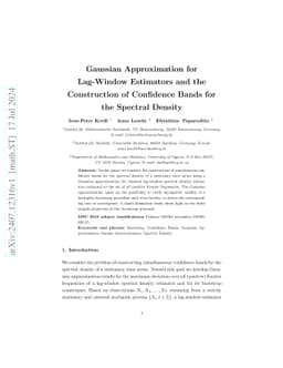 Gaussian Approximation for Lag-Window Estimators and the Construction of
  Confidence bands for the Spectral Density