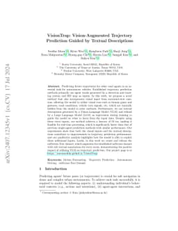 VisionTrap: Vision-Augmented Trajectory Prediction Guided by Textual
  Descriptions