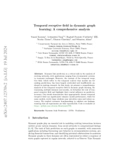 Temporal receptive field in dynamic graph learning: A comprehensive
  analysis