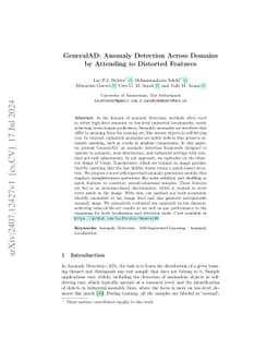 GeneralAD: Anomaly Detection Across Domains by Attending to Distorted
  Features