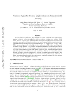 Variable-Agnostic Causal Exploration for Reinforcement Learning