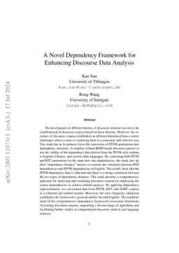 A Novel Dependency Framework for Enhancing Discourse Data Analysis