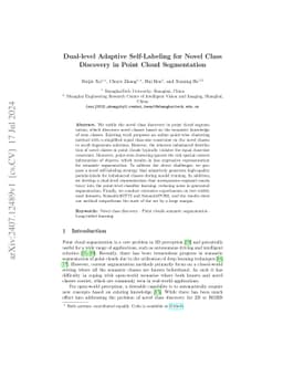 Dual-level Adaptive Self-Labeling for Novel Class Discovery in Point
  Cloud Segmentation