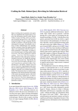 Crafting the Path: Robust Query Rewriting for Information Retrieval