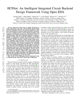 IICPilot: An Intelligent Integrated Circuit Backend Design Framework
  Using Open EDA
