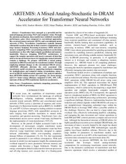 ARTEMIS: A Mixed Analog-Stochastic In-DRAM Accelerator for Transformer
  Neural Networks