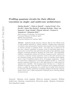 Profiling quantum circuits for their efficient execution on single- and
  multi-core architectures