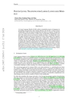 Beyond Next Token Prediction: Patch-Level Training for Large Language Models