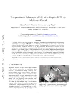 Teleoperation in Robot-assisted MIS with Adaptive RCM via Admittance
  Control