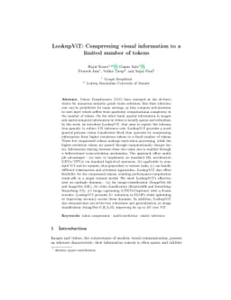 LookupViT: Compressing visual information to a limited number of tokens