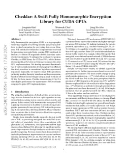Cheddar: A Swift Fully Homomorphic Encryption Library for CUDA GPUs