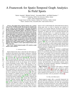 A Framework for Spatio-Temporal Graph Analytics In Field Sports