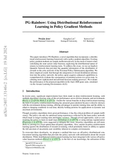 PG-Rainbow: Using Distributional Reinforcement Learning in Policy
  Gradient Methods