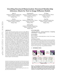 Unveiling Structural Memorization: Structural Membership Inference
  Attack for Text-to-Image Diffusion Models