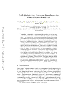 OAT: Object-Level Attention Transformer for Gaze Scanpath Prediction
