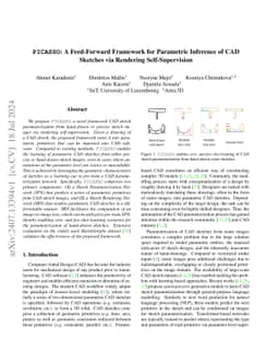 PICASSO: A Feed-Forward Framework for Parametric Inference of CAD
  Sketches via Rendering Self-Supervision