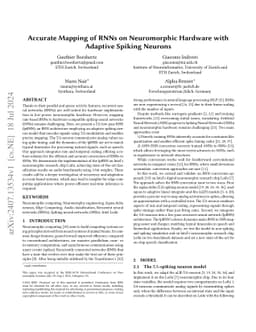 Accurate Mapping of RNNs on Neuromorphic Hardware with Adaptive Spiking
  Neurons