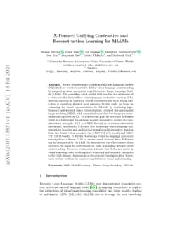 X-Former: Unifying Contrastive and Reconstruction Learning for MLLMs