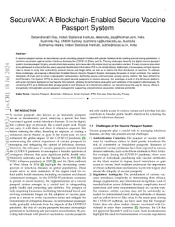 SecureVAX: A Blockchain-Enabled Secure Vaccine Passport System