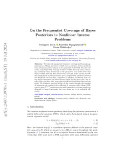 On the Frequentist Coverage of Bayes Posteriors in Nonlinear Inverse
  Problems