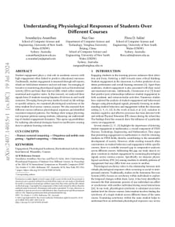 Understanding Physiological Responses of Students Over Different Courses