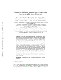 Normative Diffusion Autoencoders: Application to Amyotrophic Lateral
  Sclerosis