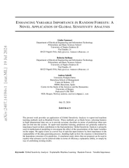 Enhancing Variable Importance in Random Forests: A Novel Application of
  Global Sensitivity Analysis