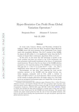 Hyper-Heuristics Can Profit From Global Variation Operators