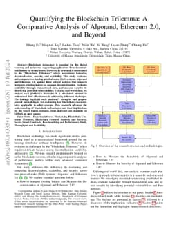 Quantifying the Blockchain Trilemma: A Comparative Analysis of Algorand,
  Ethereum 2.0, and Beyond