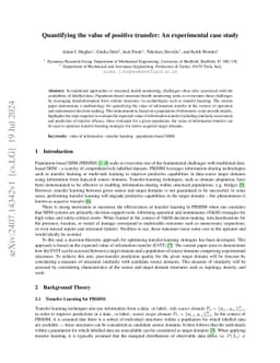 Quantifying the value of positive transfer: An experimental case study