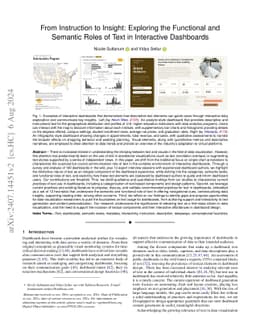 From Instruction to Insight: Exploring the Functional and Semantic Roles
  of Text in Interactive Dashboards