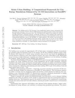 Ktirio Urban Building: A Computational Framework for City Energy
  Simulations Enhanced by CI/CD Innovations on EuroHPC Systems