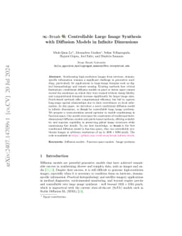 $\infty$-Brush: Controllable Large Image Synthesis with Diffusion Models
  in Infinite Dimensions