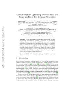 GreenStableYolo: Optimizing Inference Time and Image Quality of
  Text-to-Image Generation