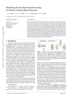 Rethinking Feature Backbone Fine-tuning for Remote Sensing Object
  Detection