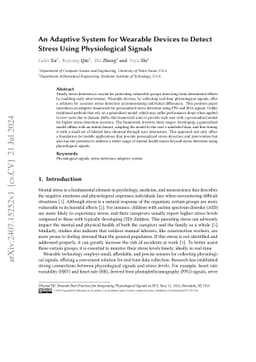 An Adaptive System for Wearable Devices to Detect Stress Using
  Physiological Signals