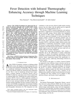 Fever Detection with Infrared Thermography: Enhancing Accuracy through
  Machine Learning Techniques