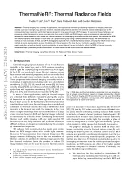 ThermalNeRF: Thermal Radiance Fields