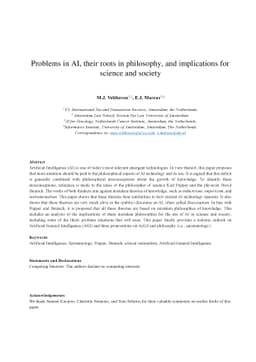 Problems in AI, their roots in philosophy, and implications for science
  and society