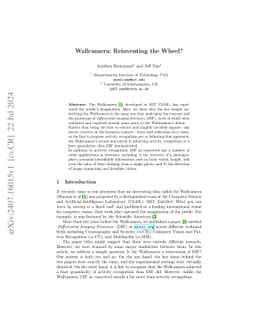 Wallcamera: Reinventing the Wheel?