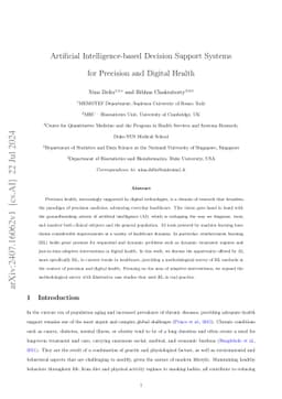 Artificial Intelligence-based Decision Support Systems for Precision and
  Digital Health