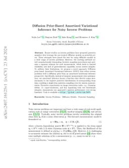 Diffusion Prior-Based Amortized Variational Inference for Noisy Inverse
  Problems