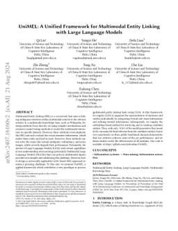 UniMEL: A Unified Framework for Multimodal Entity Linking with Large
  Language Models