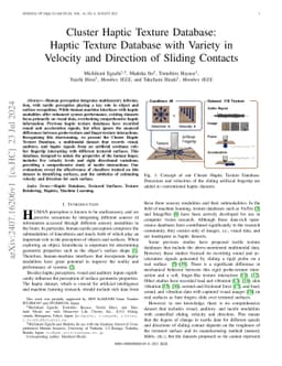 Cluster Haptic Texture Database: Haptic Texture Database with Variety in
  Velocity and Direction of Sliding Contacts