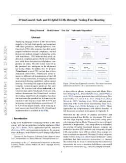 PrimeGuard: Safe and Helpful LLMs through Tuning-Free Routing