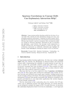Spurious Correlations in Concept Drift: Can Explanatory Interaction
  Help?