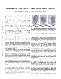 Variable Inertia Model Predictive Control for Fast Bipedal Maneuvers
